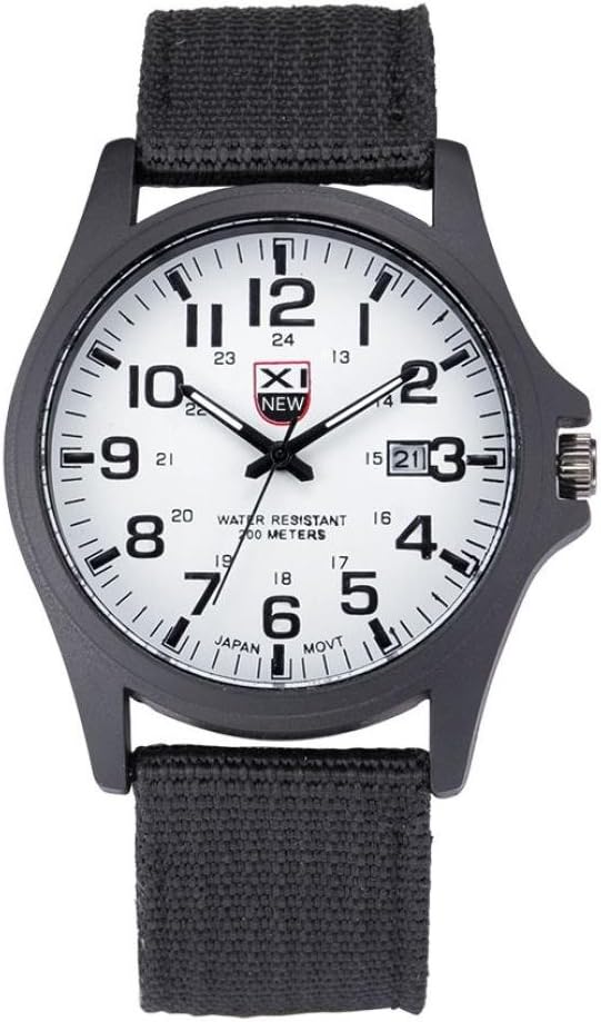 Clearance Watch Sunday77 Popular Low-Key Steel Minimalist Quartz Chronograph Automatic Watch with Steel Stainless Bracelet Sport Business Stainless Adult (Watches, Black&White)
