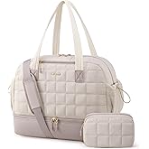 LOVEVOOK Large Travel Duffle Bag,Weekender Bags For Women with Shoe Compartment,Puffer Carry On Bags For Airplanes,Hospital Bag for Labor and Delivery,Overnight Bag With Toiletry Bag,Gym Tote Bag