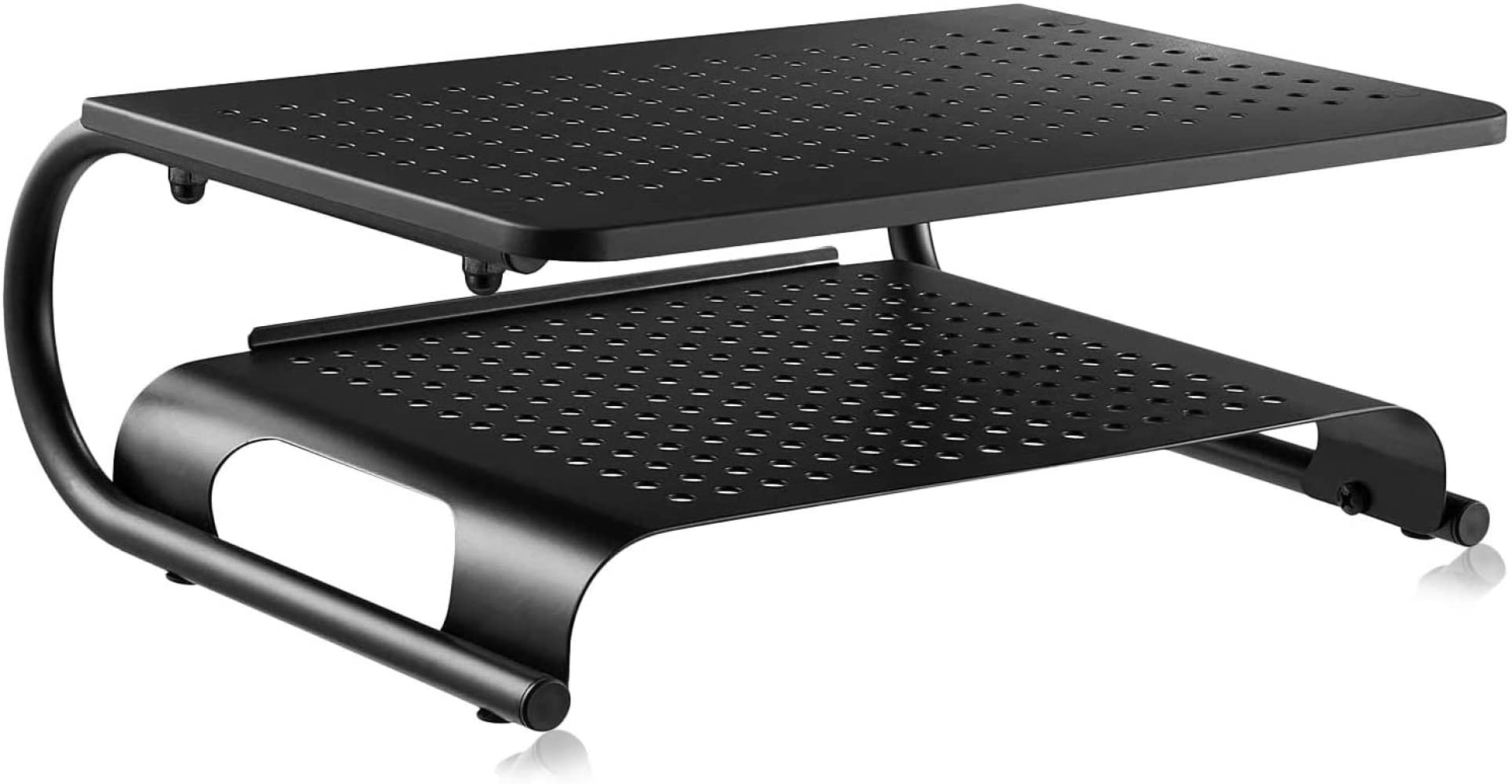 Suptek Monitor Stand Riser for Computer, Laptop, Printer, Notebook and All Flat Screen Display with Vented Metal Platform and 160mm Height Underneath Storage (160mm(H)) — image 1