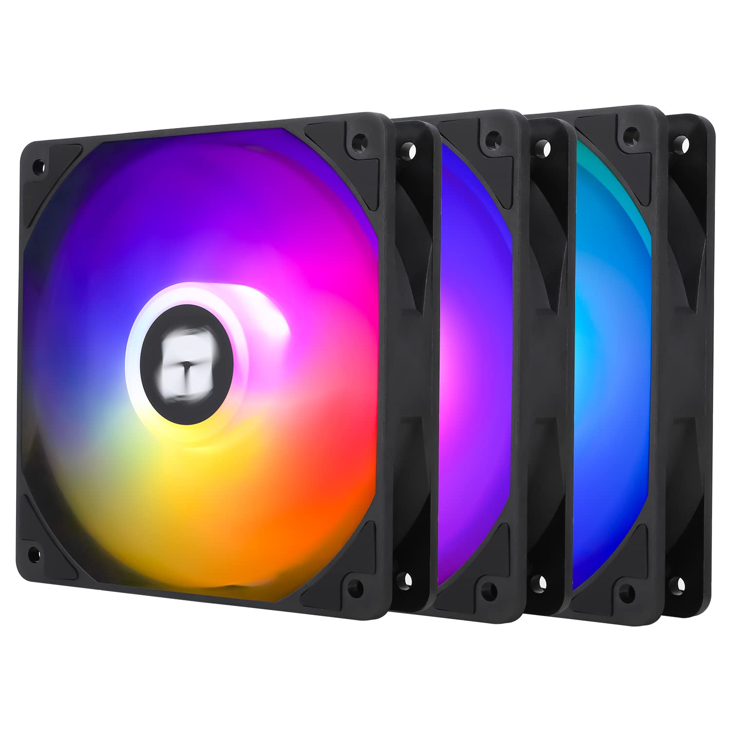 Thermalright TL-C12C-S X3 CPU Fan,120mm 4pin PWM Silent Computer Case Cooler Fan, with S-FDB Bearing Included, up to 1500RPM PC Cooling,ARGB（3 Quantities）