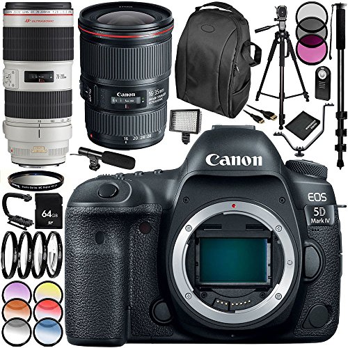 Canon-EOS-5D-Mark-IV-DSLR-Camera-with-EF-16-35mm-f28L-III-USM-Lens-EF-70-200mm-f28L-IS-II-USM-Lens-30PC-Accessory-Kit-Includes-64GB-Memory-Card-MORE