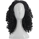 Angelaicos Unisex Wavy Halloween Costume Full Wig Long Dark Brown (Men's Wig)