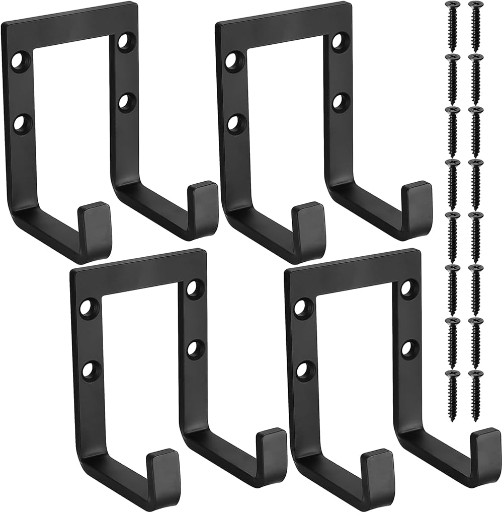 HAOCHEN 4 Pcs Heavy Duty Garage Hooks Wall Mounted Tool Hanger