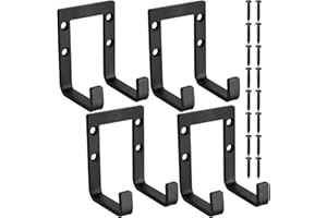 SYBDXJ 4 Pcs Garage Hooks for Hanging Heavy Duty, Ladder Hooks, Garage Storage Hooks, Utility Hooks, Tool Hangers Hooks with Double Arms, Bicycle Tool Organizer Hangers Bike Hooks for Garage Wall Mount
