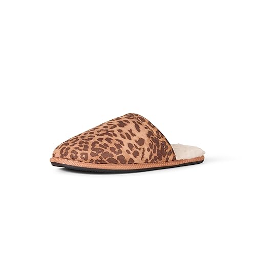 Amazon Essentials Women's Cozy Slippers - Rose Leopard, Size 10