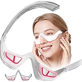 HGHJHVJ Red Light Therapy Massager, Under Eye Red Light Therapy Eyelift Device with Microcurrent, Under Eyes Glasses Treatment Eye Bags Dark Circles Puffiness Wrinkles Fine Lines (B)