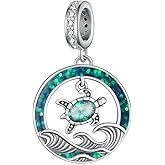 SVODEA Sea Turtle Gifts 925 Sterling Silver Turtle Charm Cute Sea Animal Jewelry Gifts for Women