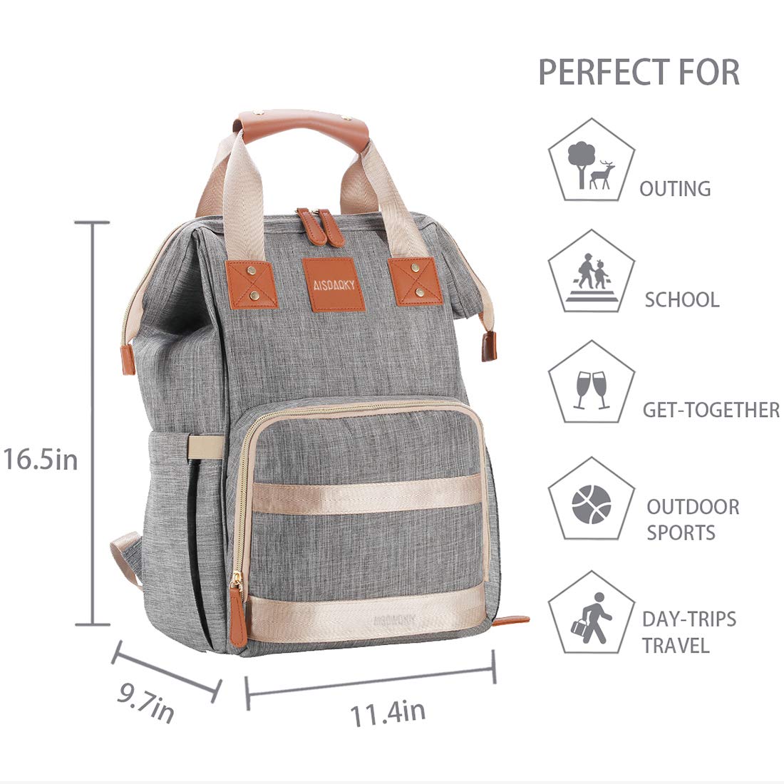 aisparky diaper bag