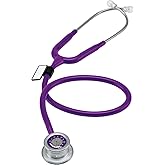 MDF Instruments, Pulse Time 2-in-1 Digital LCD Clock and Single Head Stethoscope - Purple (MDF740-08)