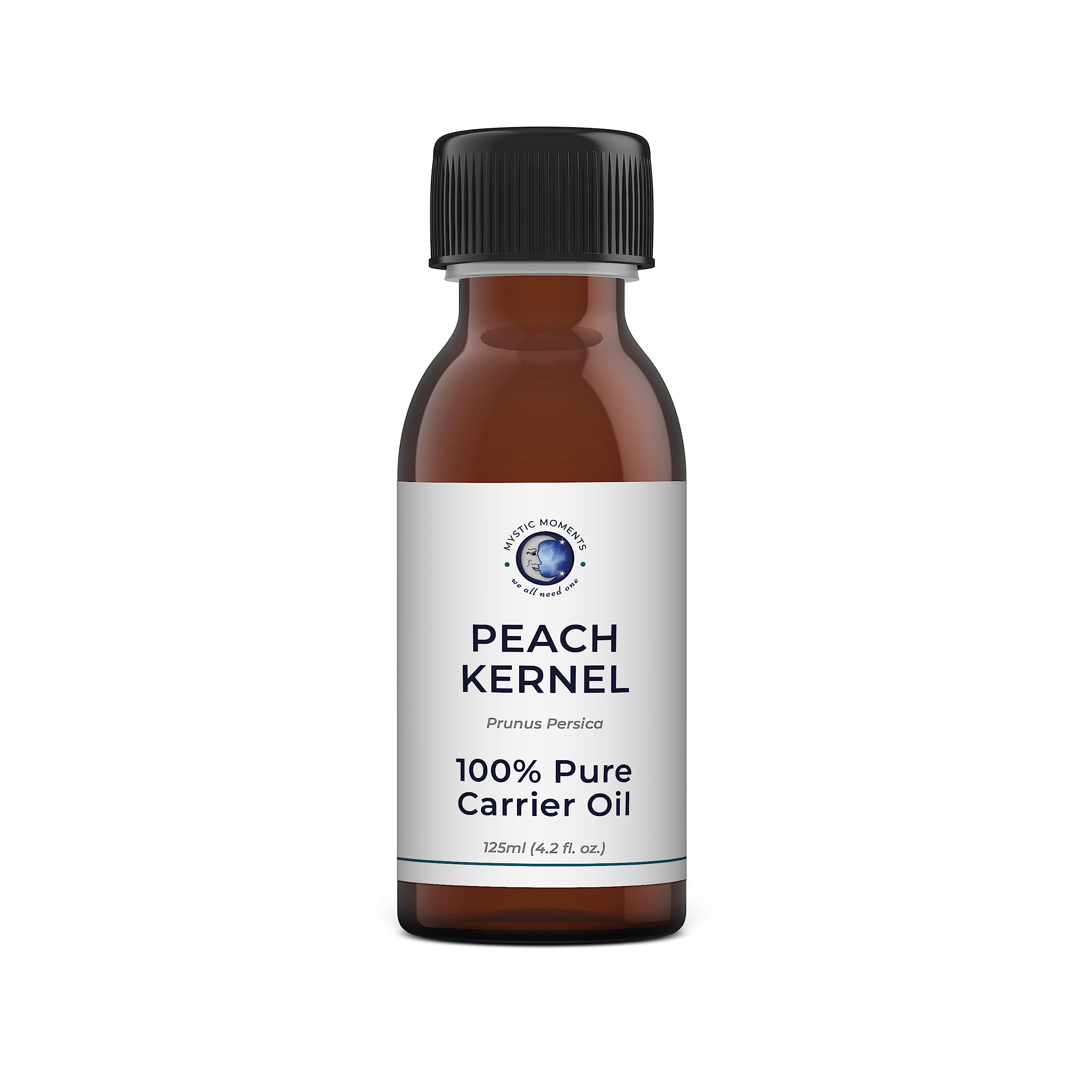 Mystic Moments| Peach Kernel Carrier Oil 125ml | Prunus Persica | Lightweight Moisturising Oil for Skin & Hair | Ideal for Massage, Skincare & Cosmetic Use | Smooth Conditioning