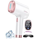 Ubroo IPL Laser Hair Removal Device - 41°F Ice Cooling Painless Laser for Women Men, Face Body Bikini, 21J Energy, 96% Hair Reduction, At-Home Professional Results