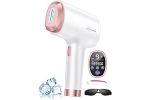 Ubroo IPL Laser Hair Removal for Women and Men, 45°F Ice Cooling Laser Hair Removal Device for Face & Body, At-Home Painless Hair Remover with Long-Lasting Results, Smooth Skin Gift