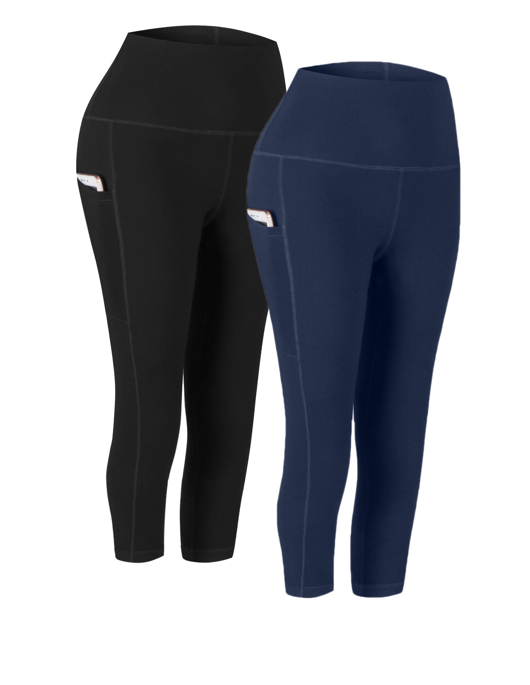 Photo 1 of 2xl   Fengbay 2 Pack High Waist Yoga Pants with Pockets, Yoga Pants Capris Tummy Control Workout Running Leggings for Women
