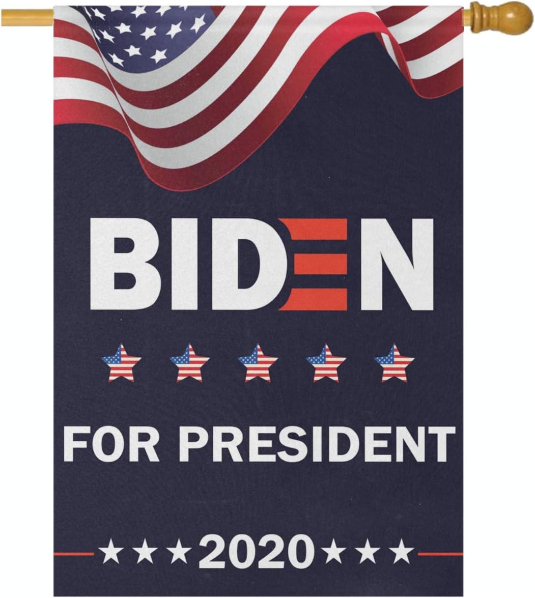 Amazon Com Double Sided Garden Flag Joe Biden For President 2020 Elections Vertical Flag House Yard Decor Banner 28 X 40 Inch Garden Outdoor