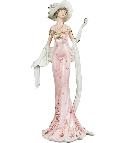 Amazon.com: Cosmos Gifts Fine Elegant Lady in Blue Dress Walking