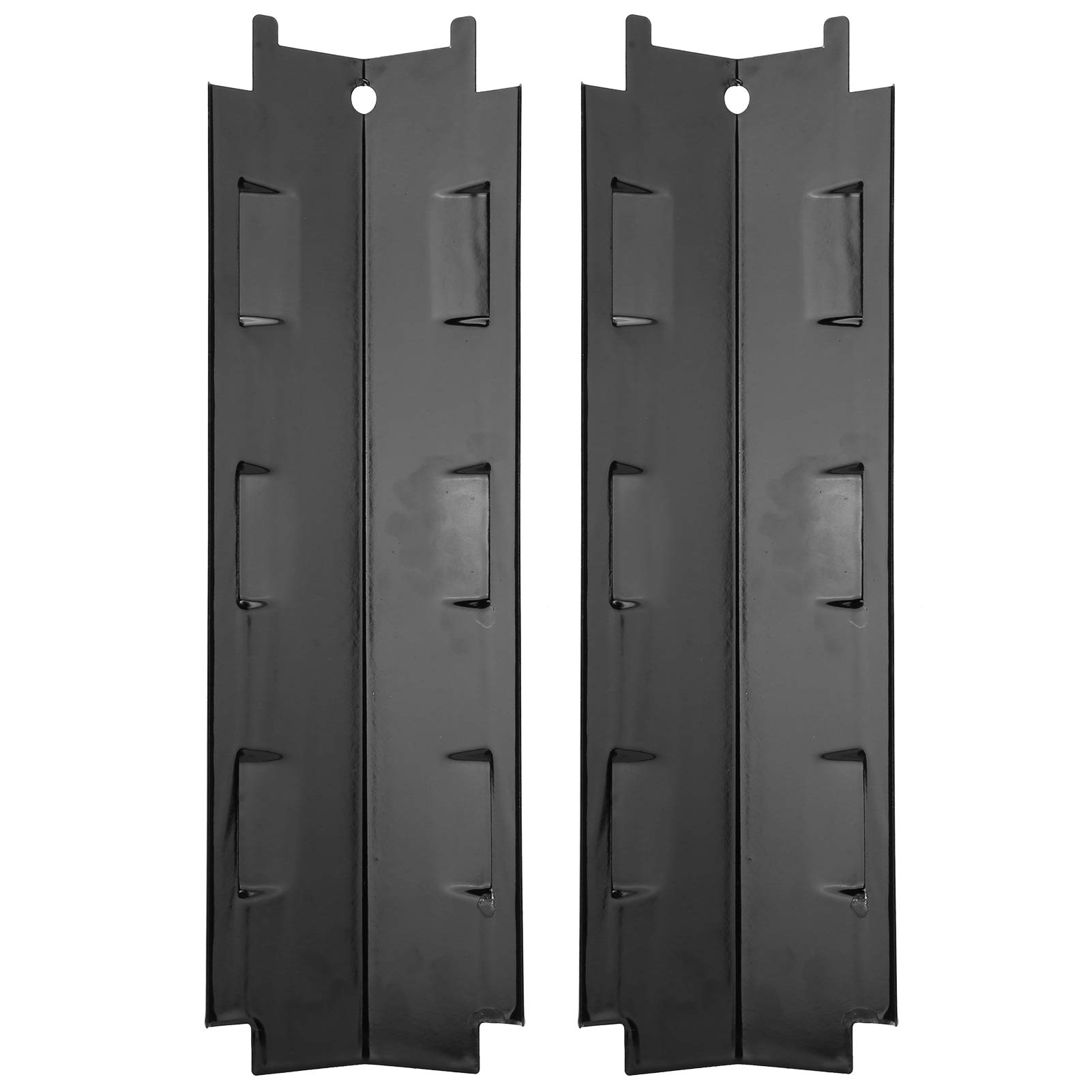 Universal Replacement Grill Heat Tents, Porcelain Steel BBQ Heat Plate Shield Heat Tent, Flavorizer Bar Burners Cover Flame Tamer for Gas Grill, 14 5/8" x 4 1/4" 2Pack
