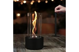 GLANZFEUER Tornado Table Top lamp - US Patent Design - Unique Spiral Flame Lantern for Housewarming Gift, Birthday Parties & Movie Nights, Premium Decoration Gift for Home & Balcony (Gel was not Included)