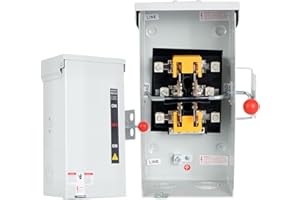 100 Amp Generator Transfer Switch, 45000 W Dual Power Double-Throw Manual Transfer Switch with Arc Extinguishing Cover, 120/2