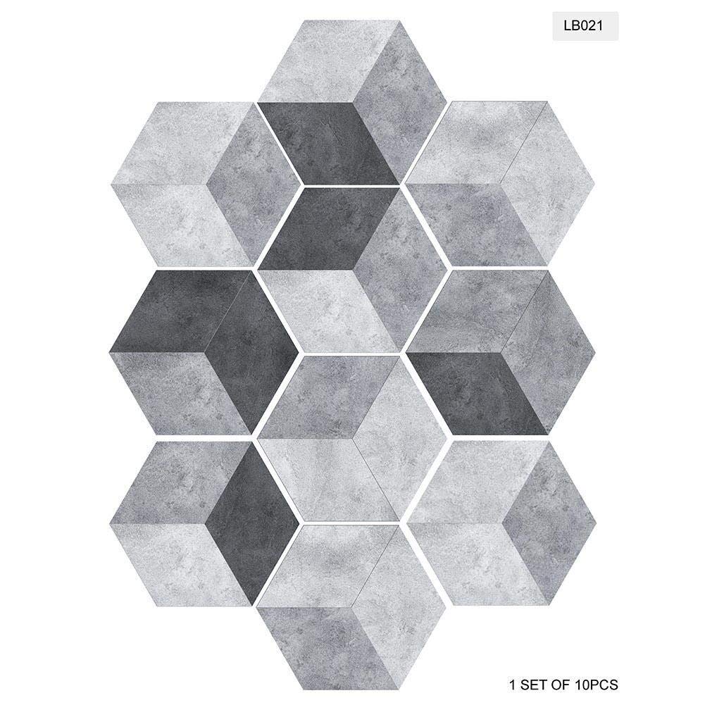 Buy Caldipree 10pcs Set Imitation Marble Hexagonal Tile Stickers
