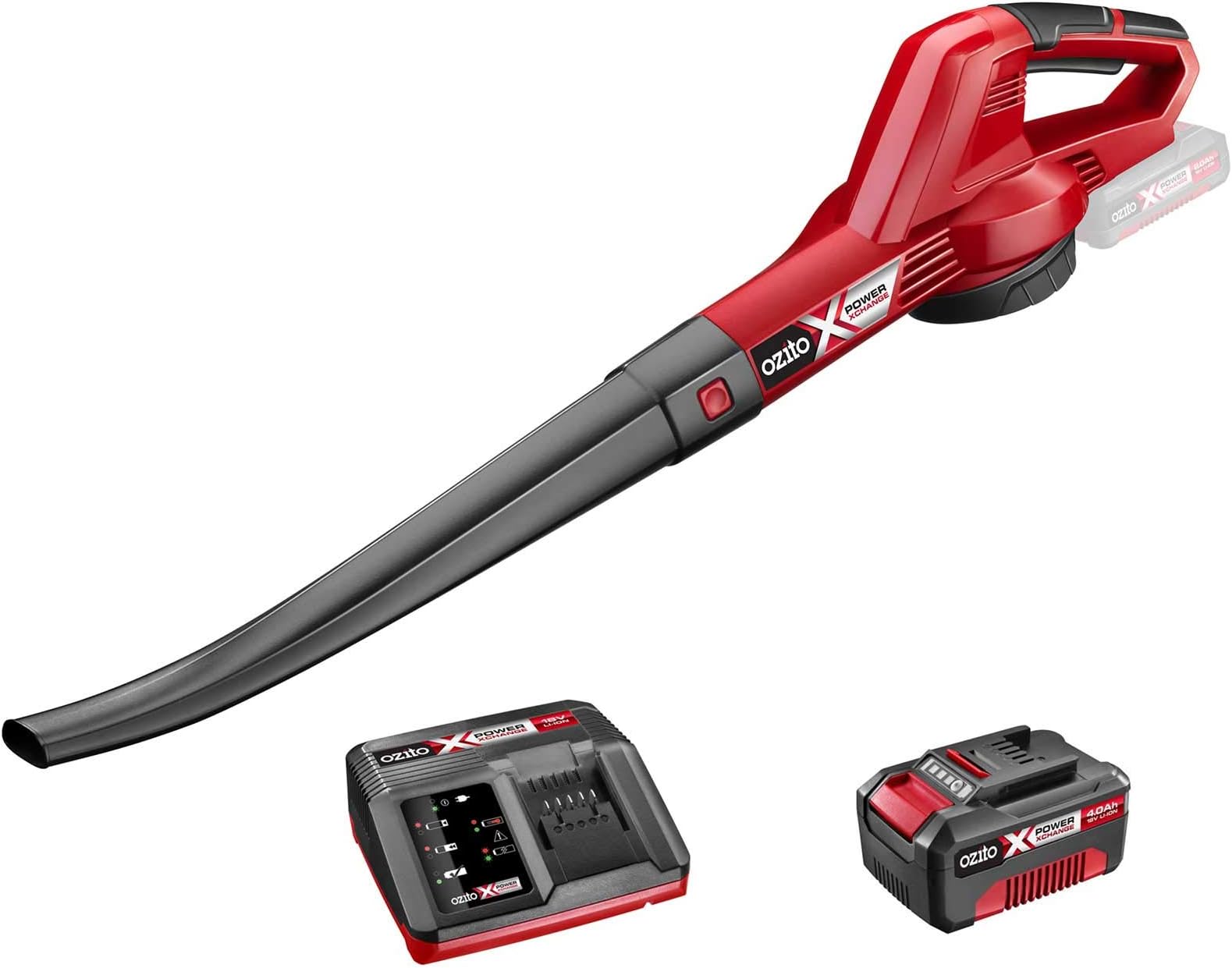 Ozito PXCBL 18v Cordless Garden Leaf Blower 1 x 4ah Li-ion