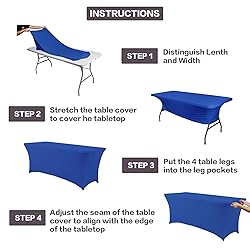 IVAPUPU 4FT Table Cloth for Rectangular Fitted