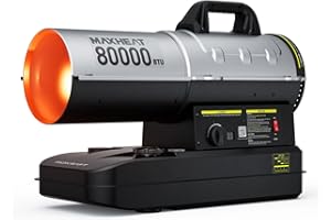 InoKraft 80,000 BTU Kerosene Forced Air Heater, Compact Portable Design, Thermostat with LED Display, Overheat Protection, CSA Certified, for Garage, Workshop and Jobsite