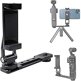 Leenconghui Aluminium Alloy Phone Holder Mount for DJI Pocket 3, Cell Phone Holder Tripod Adapter Phone Clip Expansion Accessories with 1/4" Thread Hole for DJI Osmo Pocket 3