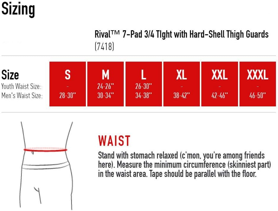 McDavid MD7418 Rival Intg 7 Pad 3/4 Pant Football Girdles, Black/by, X-Large : Sports & Outdoors