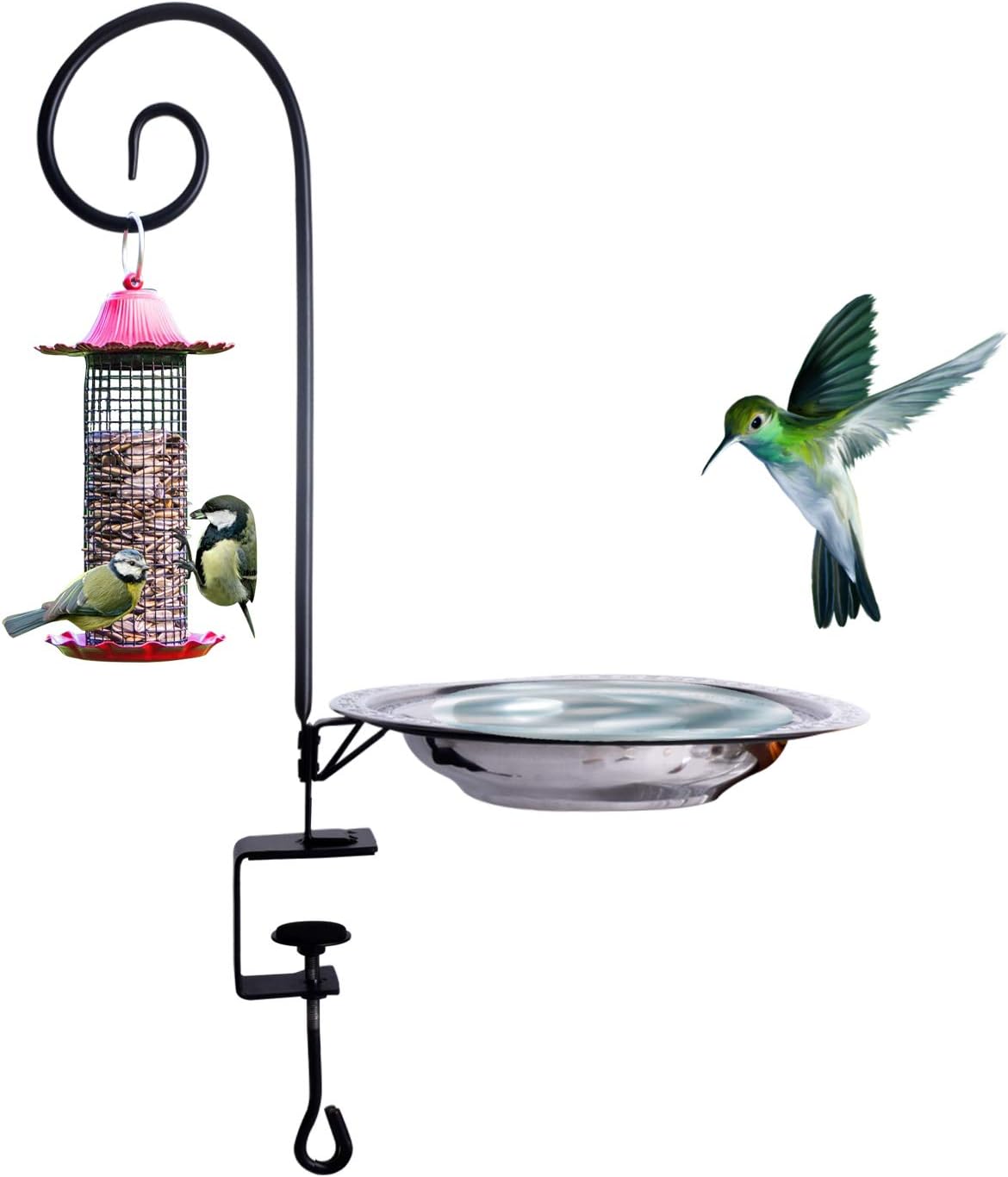 Vencer Deck Mount Bird Bath Unheated Bird Bath Deck Bowl Spa,Bird Feed