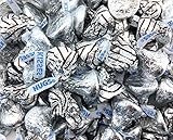 Hershey's Kisses, Hugs and Kisses Milk Chocolate Assortment, Silver Striped Foils (Pack of 2 Pound)