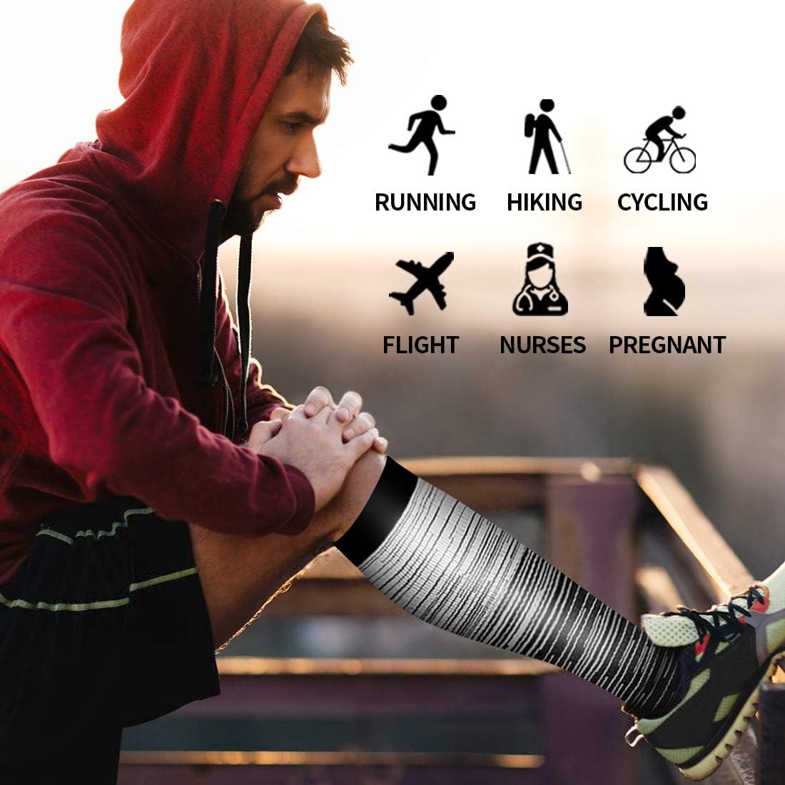 Laite Hebe Compression Socks Women & Men - Best for Running, Athletic Sports, Flight Travel at  Women’s Clothing store
