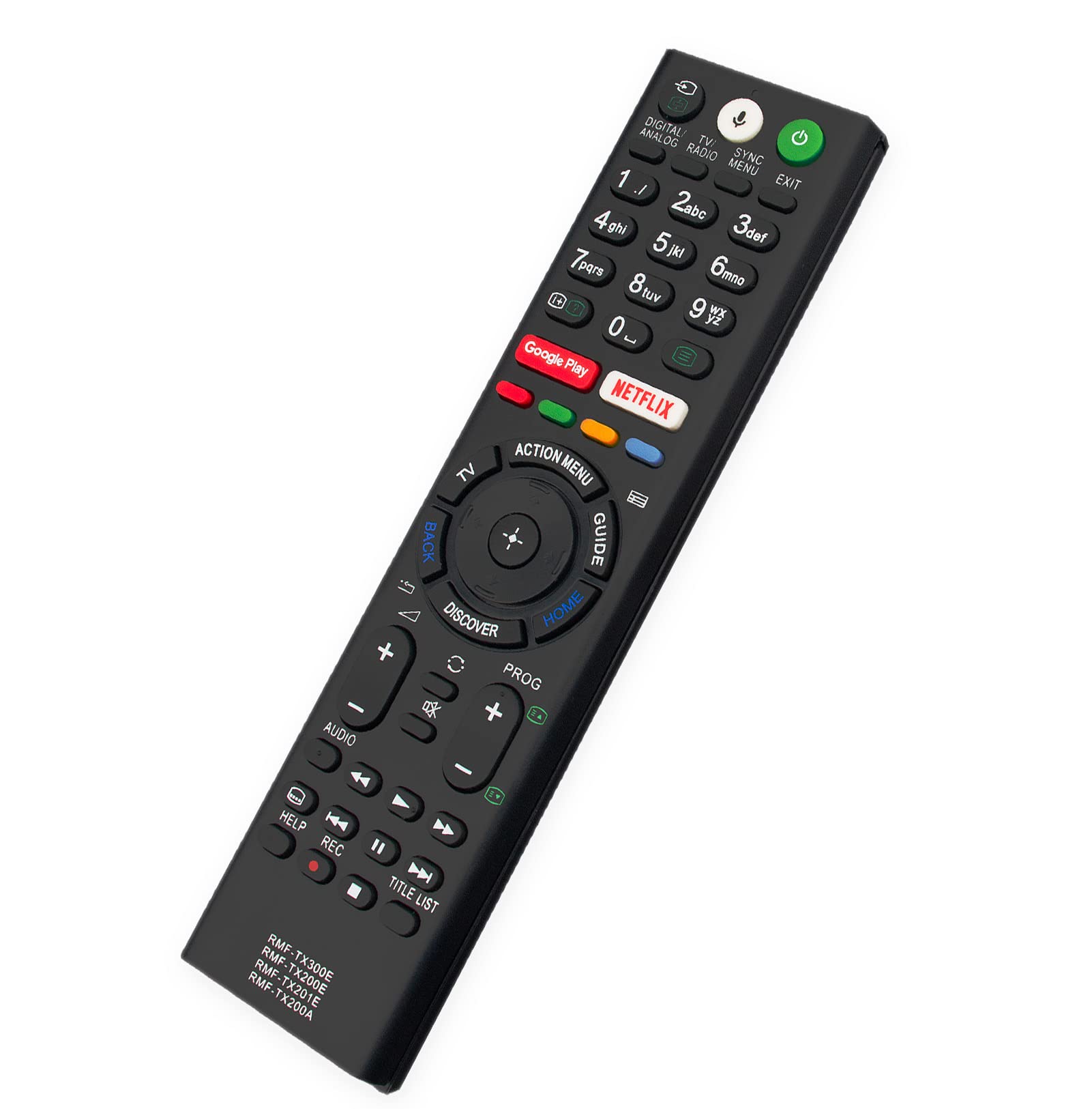 4IN1 RMF-TX300E RMF-TX200E RMF-TX201E RMF-TX200A VINABTY Replacement Remote Control Fit for Sony TV KD-49XE8004 KD-49XE8005 KD-49XE8077 KD-49XE8088 KD-49XE8096 KD-49XE8099 KD-49XE8396 KD-49XE9005