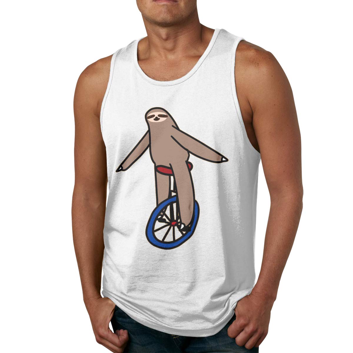 Smooffly Unicycle Sloth Sport Gym Sleeveless T Shirt Tank Top