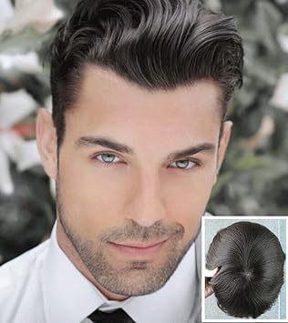 Amazon Com Cxpy Human Hair Men S Toupee Mono Toupee Natural