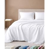 California Design Den Luxury 600 Thread Count Twin Sheets, 3 Pc Set, White | 100% Cotton Sateen Backed by Good Housekeeping Seal, Soft &amp; Smooth, All-Around Elastic, Durable, Easy Care