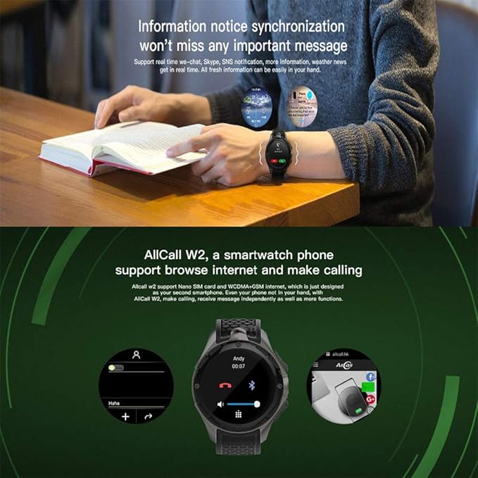 RENYAYA ALLCALL W2 3G Smart Watch Phone 16GB + 2GB 2MP ...