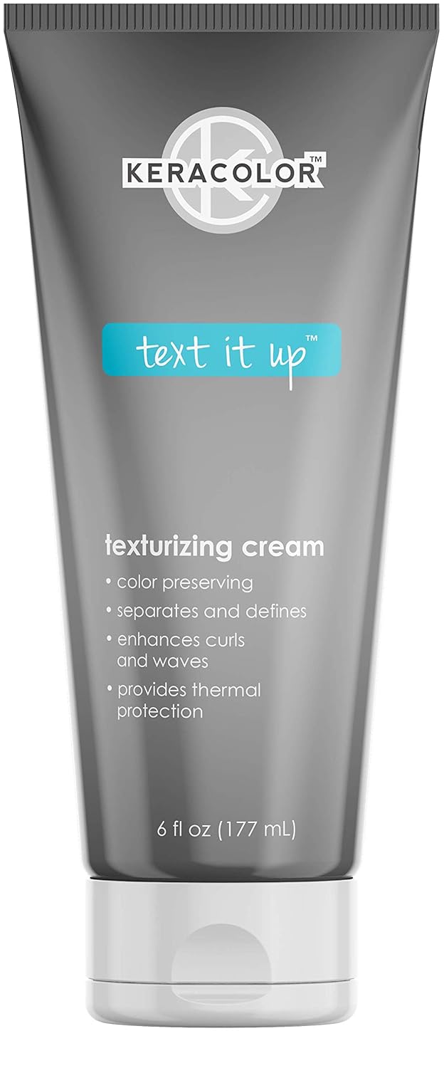 Keracolor Text lt Up Texturizing Cream for Curly Hair - Color Preserving that Enhances Curls and Waves - Provides Heat Protection, 6 fl. oz.: Premium Beauty