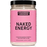 NAKED Strawberry Lemonade Energy - Clean Pre Workout Supplement for Men and Women, NSF Certified, Vegan Friendly, No Added Sweeteners, Colors Or Flavors - 30 Servings
