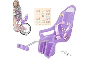 Doll Bike Seat, Decorative Bikes Chair for Dolls with Stickers, Doll Bike Seat Attachment Accessory Girl Dolls Accessories