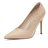 Elisabet Tang Women's High Heels Pumps Closed Pointed Toe Stiletto 4inch Heels Classic Office Special Dressy Wedding Pump Shoes