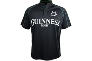 Guinness Black & Green Short Sleeve Rugby Jersey | Officially Licensed Irish Rugby Shirt