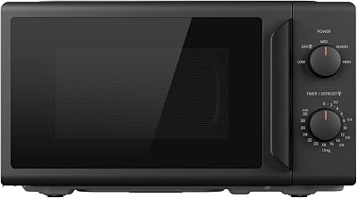 CMO-MP012ND(BK) Mikrowelle 20L, 700W, 5 Leistungsstufen, Drehteller, Auftaufunktion, Freistehend, Schwarz
