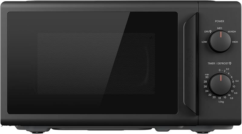 CMO-MP012ND(BK) Mikrowelle 20L, 700W, 5 Leistungsstufen, Drehteller, Auftaufunktion, Freistehend, Schwarz