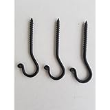 Wrought Iron Ceiling Hook Screw - Heavy Duty Primitive Style Hanger For Lamps & Planters