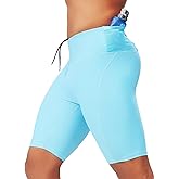 MIZOK Mens Running Half Tight Compression Short Gym Workout Bike Shorts with Built-in Phone Pockets