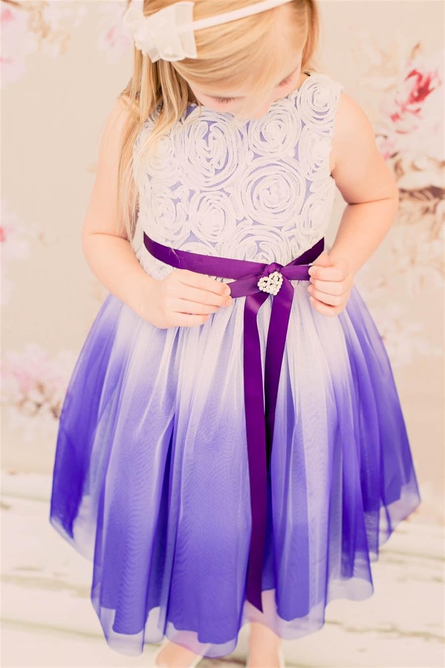 ombre flower girl dress