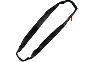 DREAMLIN Spanset Aerial Hoop Lyra Rigging Polyester Round Slings Strap for Aerial Silk Yoga Hammock Hanging, 5,300 lb. Vertical Capacity, 10,600 lbs Basket - Heavy Duty Poly Lifting Sling (Black, 1'8" ft)