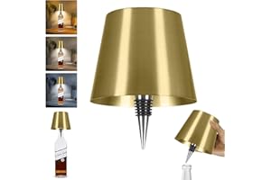 Mebaraul Wine Bottle Lamp, 2025 New 3 Color Rechargeable Wireless Bottle Lamp for Liquor Bottles with Touch Dimming for Parties, Restaurants & Home Decor (Gold)