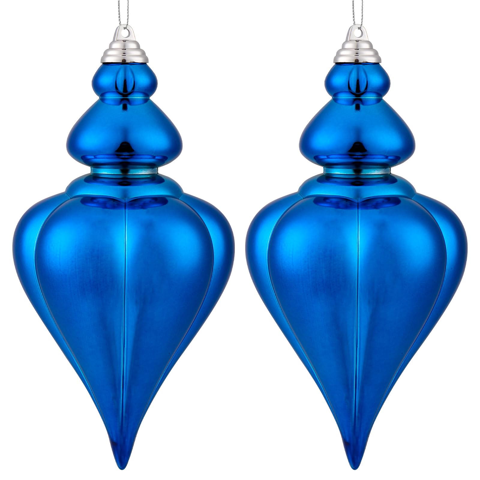 Briful 23CM Large Christmas Baubles - Shatterproof Christmas Tree Decorations, Blue Baubles Hanging Ornaments for Holiday Festival Xmas Decor