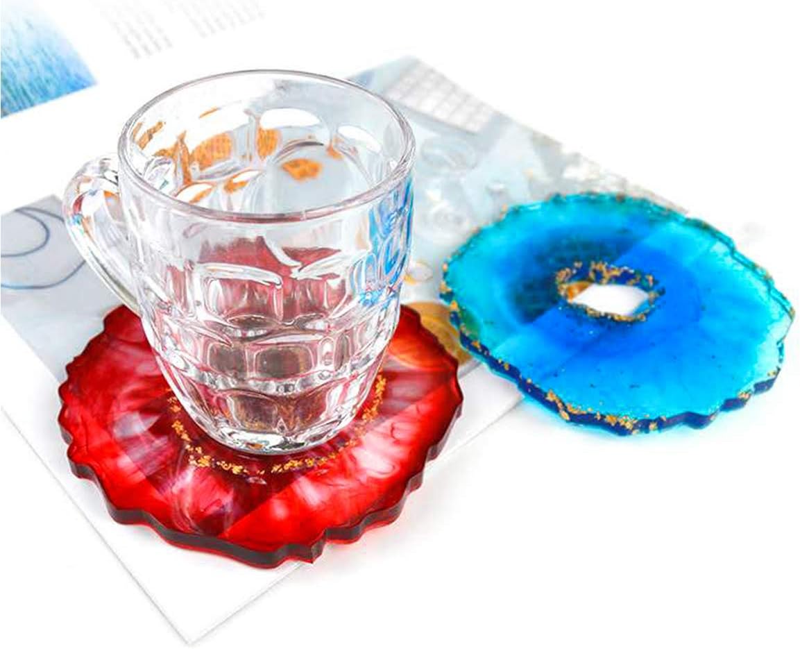 HQdeal Stampi per Resina Epossidica 4Pz Grande Stampo Sottobicchiere